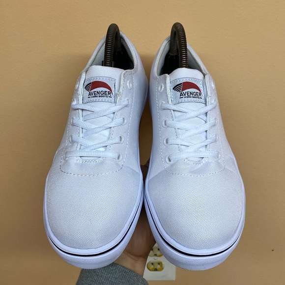 Avenger Slip And Oil Resistant Steel Toe Work Boots “White Black” - Picture 5 of 15